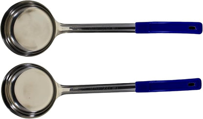 8 Ounce Solid Stainless Steel Portion Control Ladle Spoon for Measuring and Serving; Commercial Grade Serving Scoops [Pack of 2] by Habanerofire
