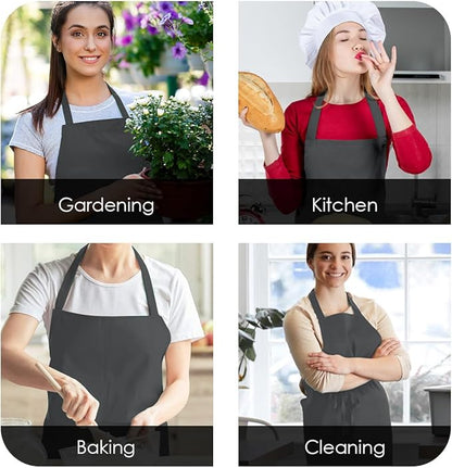 Avalon Kitchen Aprons for Men - 100% Polyester Chef Apron Women with Extra Long Ties - Cooking Aprons for Women & Mens Apron - Image 5