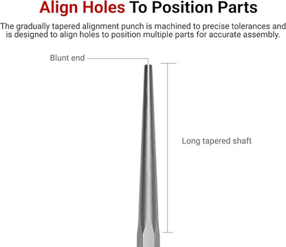 TEKTON 5/32 Inch Alignment Punch | 66174 | Made in USA