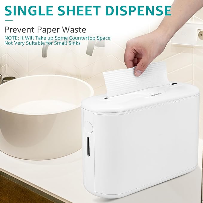 Multifold Paper Towel Dispenser Countertop, Commercial Hand Towel Dispenser for Bathroom Kitchen Home, Trifold/C Fold/Z Fold Napkin Dispenser, Abs Plastic - Non-Slip, White