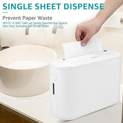 Multifold Paper Towel Dispenser Countertop, Commercial Hand Towel Dispenser for Bathroom Kitchen Home, Trifold/C Fold/Z Fold Napkin Dispenser, Abs Plastic - Non-Slip, White