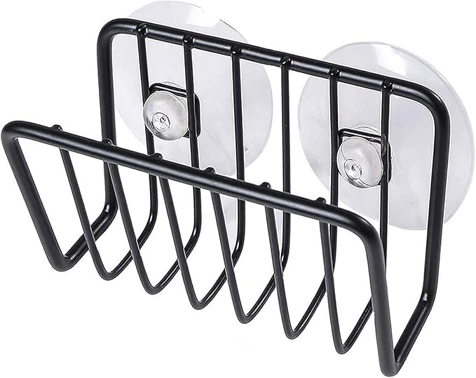 Toplife Sponge Holder for Kitchen Sink, Rust-Proof Suction Cup Sponge Caddy - Black by Toplife