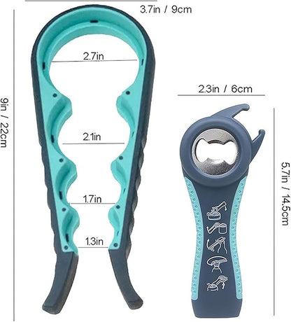 Bottle Opener for Arthritic Hand,Jar Opener for Old People, Children, Women, Those with Weak Hands,Multifunctional Kitchen Gadgets (05-Blue) - Image 3
