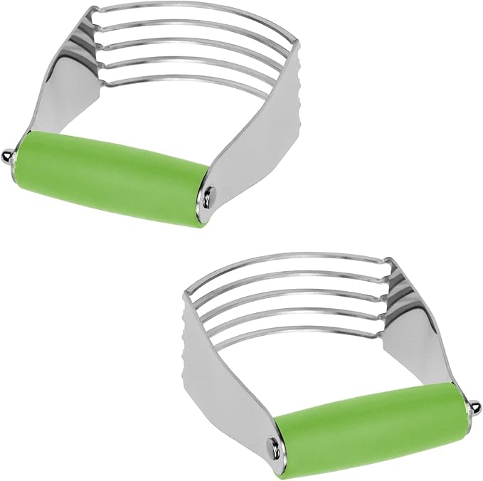 Dough Blender Heavy Duty Pastry Cutter Stainless Steel Butter Cutter Professional Baking Tool For Mixing Flour Butter (1 Pcs Green) - Image 5