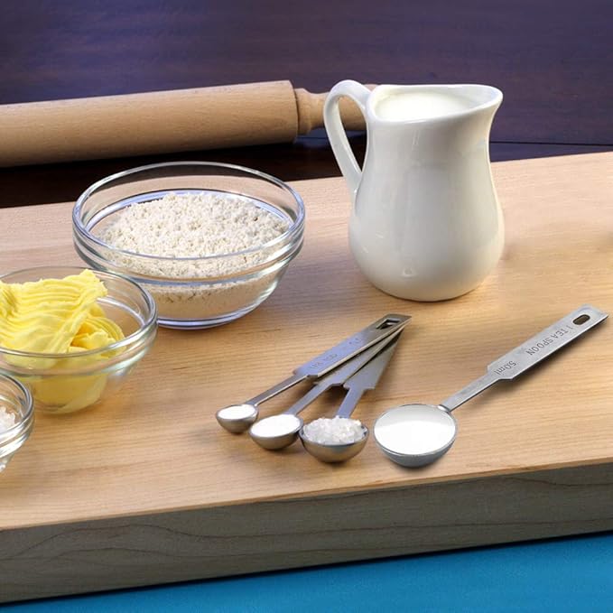 5PCS OstWony Measuring Spoons Set, Includes 1/8 tsp, 1/4 tsp, 1/2 tsp, 1 tsp, 1 tbsp, Food Grade Stainless Steel measuring cups, Tablespoon and Teaspoon for Measure - Image 6