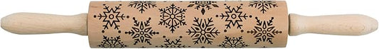 Mrs. Anderson’s Baking Embossing Rolling Pin, Snowflake Design, European Beechwood by MrsAndersonsBaking