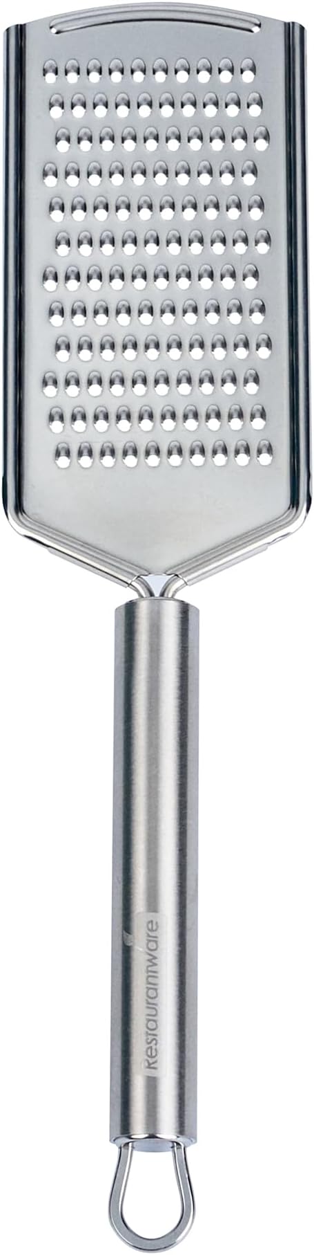 Restaurantware Stainless Steel Fine Cheese Grater - German Standard Lemon Zester with Ergonomic Handle, Sharp Blades, Dishwasher Safe - Handheld Kitchen Grater for Parmesan, Garlic, Ginger by Restaurantware