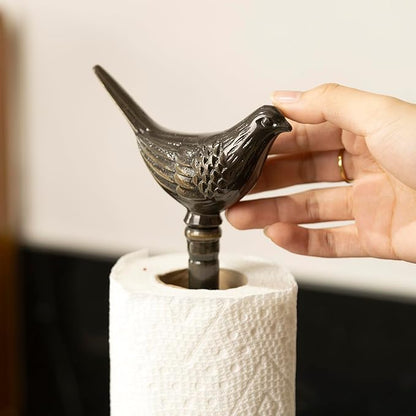 1 Luxurious Brass Paper Towel Holder countertop (Black) - Image 5