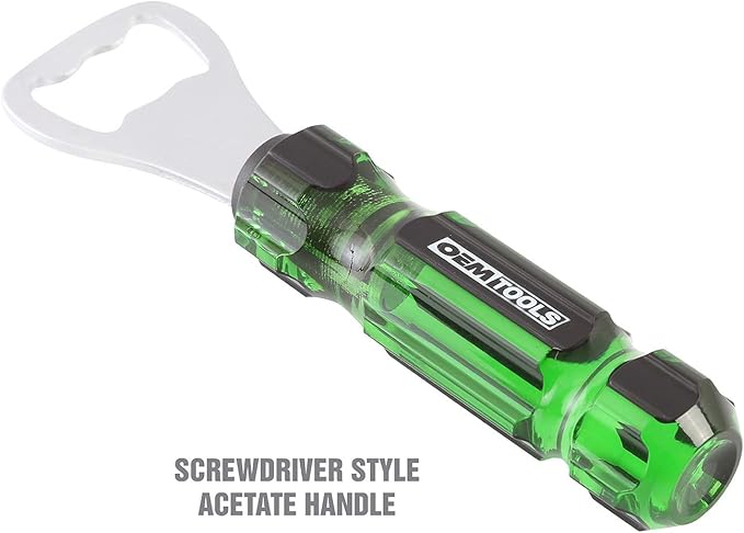 OEMTOOLS 26033 Screwdriver-Style Bottle Opener, Stocking Stuffers, Gifts for Men, Dad Gifts, Acetate Handle, Tool for Workspaces and Tool Boxes, Bartender Gadgets