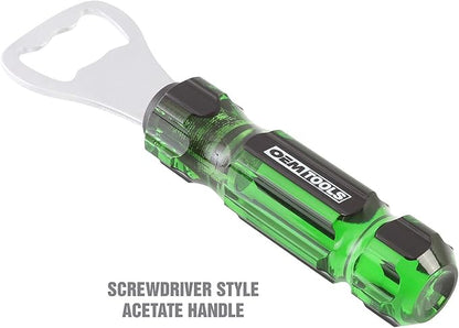 OEMTOOLS 26033 Screwdriver-Style Bottle Opener, Stocking Stuffers, Gifts for Men, Dad Gifts, Acetate Handle, Tool for Workspaces and Tool Boxes, Bartender Gadgets