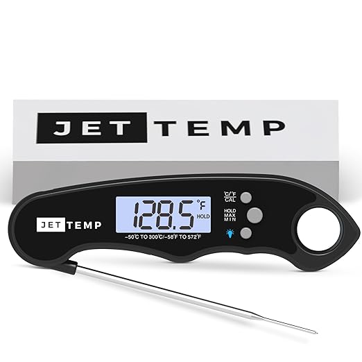 F1 Digital Meat Thermometer - Fast, Accurate, Easy to Use - Great for Grilling, Baking, Frying - Water Resistant