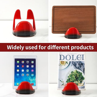 Nihow Pot Lid Holder: Stable Ceramic Pan Lid Holder for Kitchen Counter Decor/Countertop/Stove Top- Heat Resistant & Dishwasher Safe - Elegant Black & Red(1PC) - Image 8