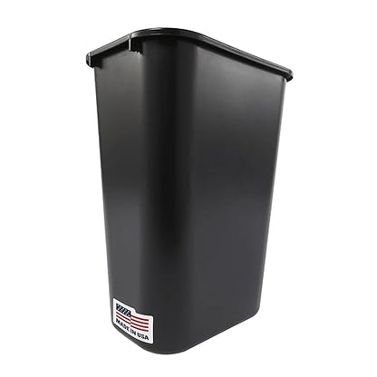 Rubbermaid Commercial Products Deskside Wastebasket/Trash Can, 10.25-Gallon/41-Quart, Black, Plastic, Garbage Can for Home/Office, Fits Under Desk/Sink/Cabinet, Pack of 4 by RubbermaidCommercialProducts