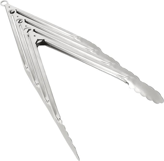 Martha Stewart Richburn 2pc (12" & 9") Tongs Set - Stainless Steel (Pack of 4) by MarthaStewart