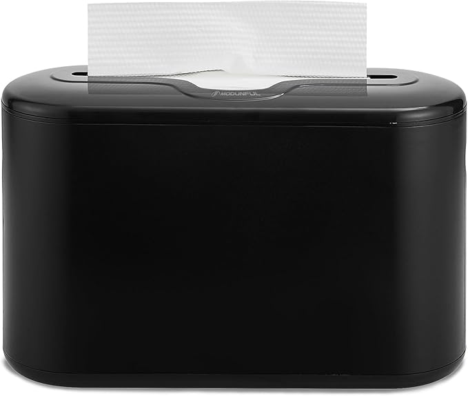 Multifold Paper Towel Dispenser Countertop - Compact Folded Paper Towel Holder for Kitchen/Bathroom, Black Space-Saving Design, Compatible with Marathon Folded Paper Towel by modunfulbathroom