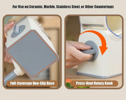 Rotary Cheese Grater with Hand Crank, Multi-Purpose Shredder Slicer with 5 Interchangeable Stainless Steel Blades for Shredding, Slicing, and Grating Cheese, Vegetables, and Fruit (Green) - Image 7