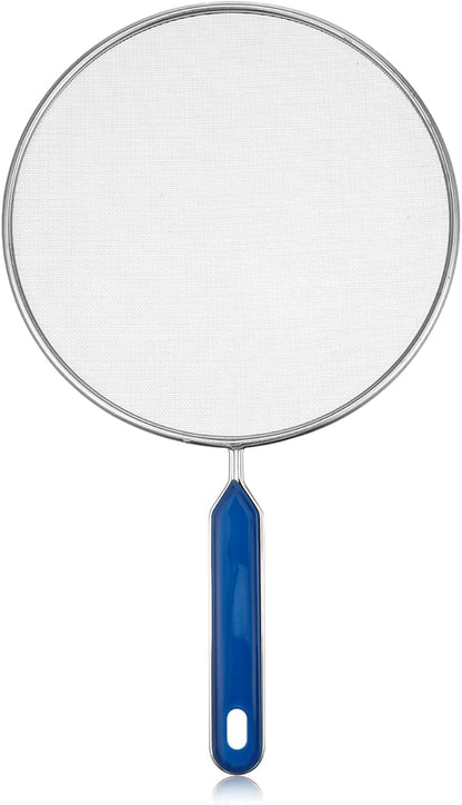 Stainless Steel Grease Splatter Screen for Frying Pan 8’’ Splatter Guard with Comfortable Grip Handle Pan Cover Cooking Protector Ultra Fine Mesh Prevents Oil Splatters and Messes for Frying Cooking by Unknown
