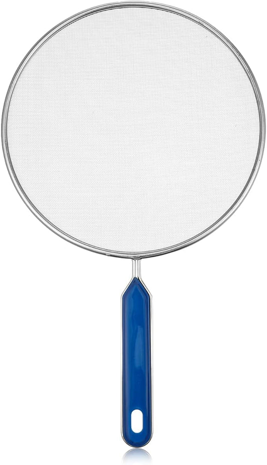 Stainless Steel Grease Splatter Screen for Frying Pan 8’’ Splatter Guard with Comfortable Grip Handle Pan Cover Cooking Protector Ultra Fine Mesh Prevents Oil Splatters and Messes for Frying Cooking by Unknown