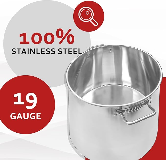 Concord Cookware Stainless Steel Stock Pot Kettle, 60-Quart - Image 8