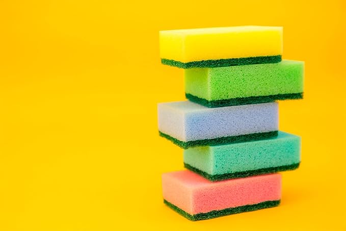 DecorRack 40 Pack Kitchen Sponges, Heavy Duty, Non-Scratch Cleaning Scrub Sponges for Dishes, Cleaning Household, Bathroom, Car Wash - Multicolor (Pack of 40) - Image 9