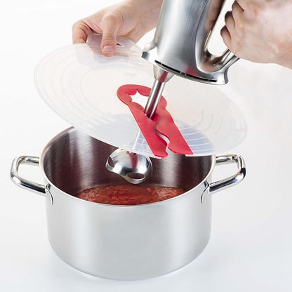 Tissting Splatter Guard for Mixing Bowls, Universal Fit Splash Cover for Cooking Baking - PP Silicone Mixer Screen Protector Prevents Mess While Whipping Cream Beating Eggs Kitchen Accessory