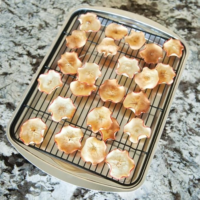 Nordic Ware Oven Crisp Baking Tray 2pc Set Includes Pan and Rack; Natural Aluminum For Air Frying, Crisping, Broiling, Baking; Cooking Surface 17 x 12 Inches - Image 7
