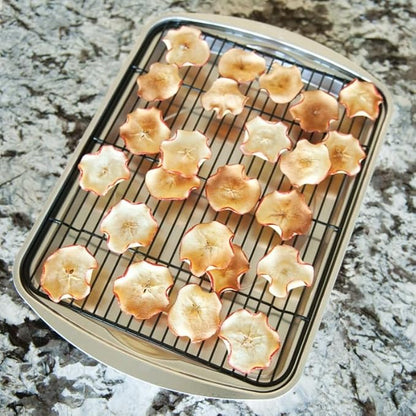 Nordic Ware Oven Crisp Baking Tray 2pc Set Includes Pan and Rack; Natural Aluminum For Air Frying, Crisping, Broiling, Baking; Cooking Surface 17 x 12 Inches - Image 7