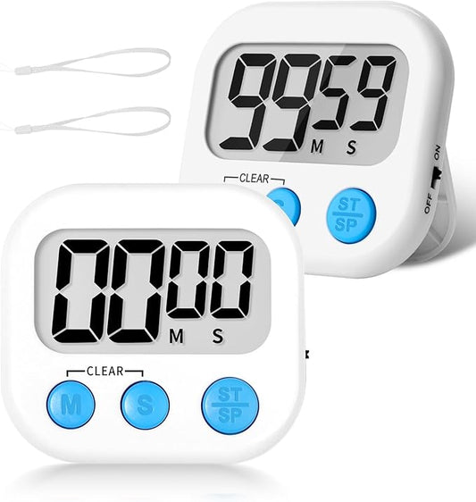 ZILLEEN Classroom Timer for Kids Teachers 2 Pack Digital Timers, White by ZILLEEN