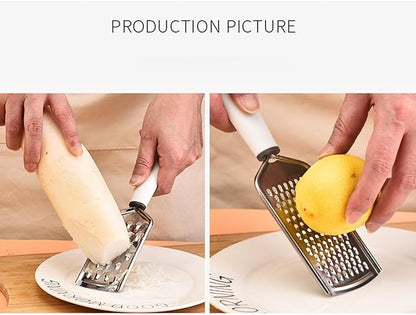 Zester Grater Set of 2, Kitchen Grater Zester Tool for Cheese,Lemon,Nutmeg, Chocolate, Fruits,Vegetables,Zucchini, Carrot, Apple, Cabbage (thick shreds&thin shreds) - Image 6