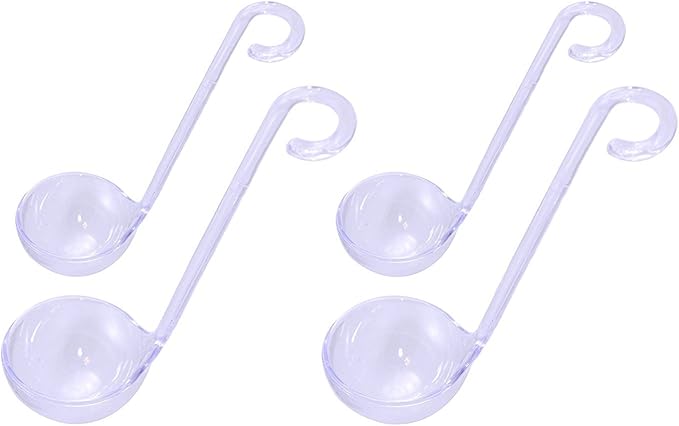Chef Craft Plastic Mini Ladles in 2 Sizes, Set of 4, Clear - Image 2