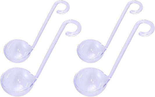Chef Craft Plastic Mini Ladles in 2 Sizes, Set of 4, Clear by Chef+Craft