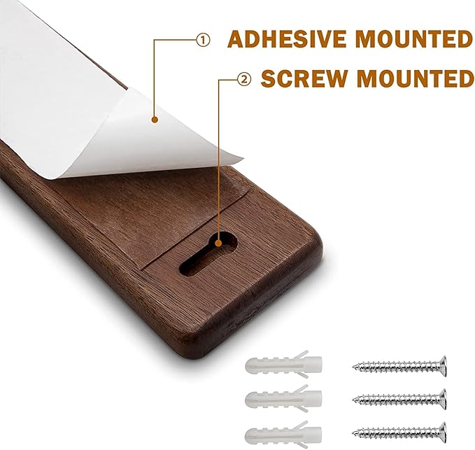 HOSHANHO Knife Magnetic Strip, Acacia Wood Powerful Magnetic Knife Strips, Magnetic Knife Holder for Wall 10 Inch Use as Magnetic Tool Organizer, Home Organizer - Image 3