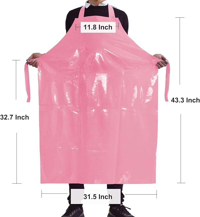ELEBOX Waterproof Oil Proof Bib Apron Utility Apron Chemical Resistant Apron with Sleeve Work Apron Ultra Lightweight - Image 4