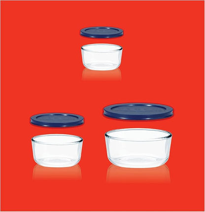 Pyrex Simply Store (3-Pack) Glass Food Storage Containers Set, (2, 4 & 7 Cup) Meal Prep Containers With Plastic BPA-Free Lids, Dishwasher & Microwave Safe - Image 6