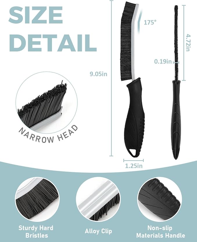 SXhyf Crevice Cleaning Brush - Grout Scrub Brush, House Cleaning Supplies, Gap Cleaning Tools, Home Essentials, Gifts for Women Men, Hard Bristle Crevice Cleaner Brush for Household Use, Bathroom - Image 5