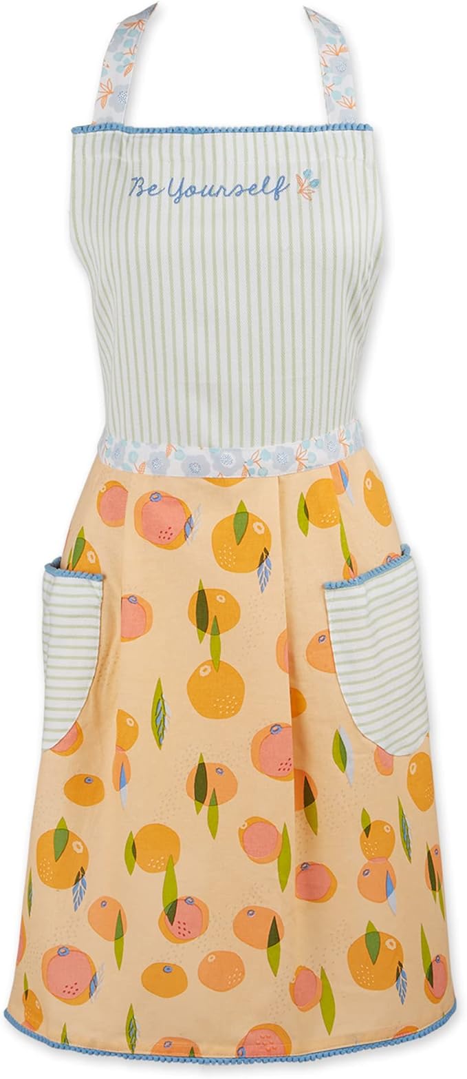 DII Women's Spring & Summer Apron Collection Adjustable, Two Large Pockets & Extra Long Ties, One Size Fits Most