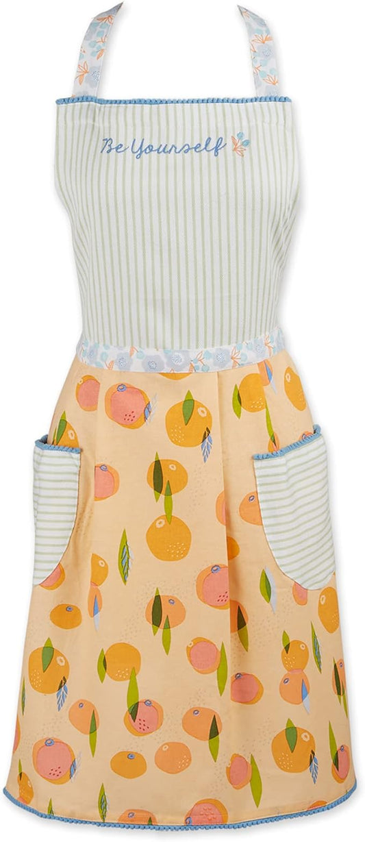 DII Women's Spring & Summer Apron Collection Adjustable, Two Large Pockets & Extra Long Ties, One Size Fits Most