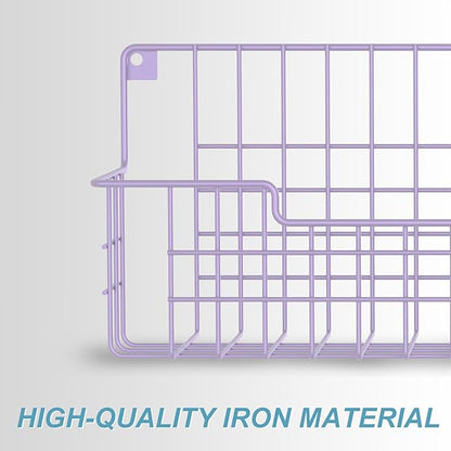 Spice Rack Wall Mount, Spice Organizer for Cabinet & Pantry Door, Set of 4 Hanging Spice Rack Saving Space for Kitchen, Purple - Image 4