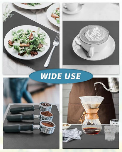 AMOAMI-Coffee Mat Hide Stain Rubber Backed Absorbent Dish Drying Mat for Kitchen Counter-Fit Under Coffee Bar Accessories Maker Machine Pot Espresso Machine Dish Rack - Image 6