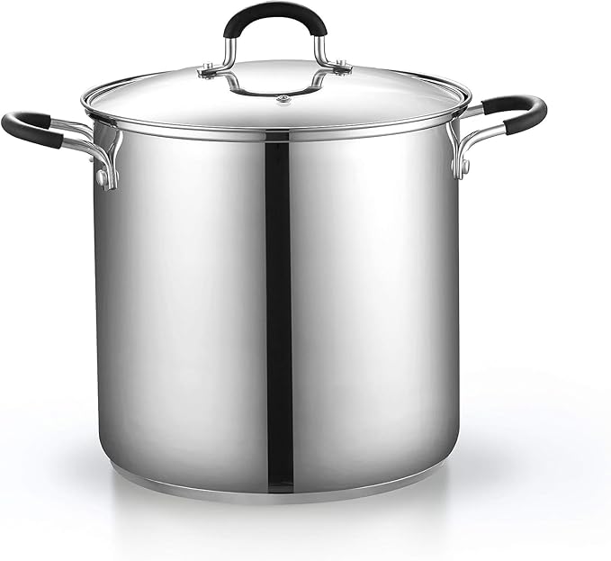Cook N Home 4-Piece Stainless Steel Pasta Cooker Steamer Multipots, 12 Quart, Silver - Image 5