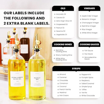 Molimoli Oil and Vinegar Dispenser with Metal Pour Spout, Weighted Pourer, Glass Bottle Dispenser for Kitchen, Olive Oil Cruet, Glass Olive Oil Bottle | 500ml, Set of 2 - Image 2