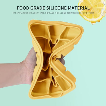 Tvmania Ice Cube Trays Set of 2, Easy Release 15 Flexible Silicone Ice Cube Molds with Removable Lid Reusable Freezer Ice Trays Stackable for Whiskey, Baby Food, BPA Free (yellow) - Image 5