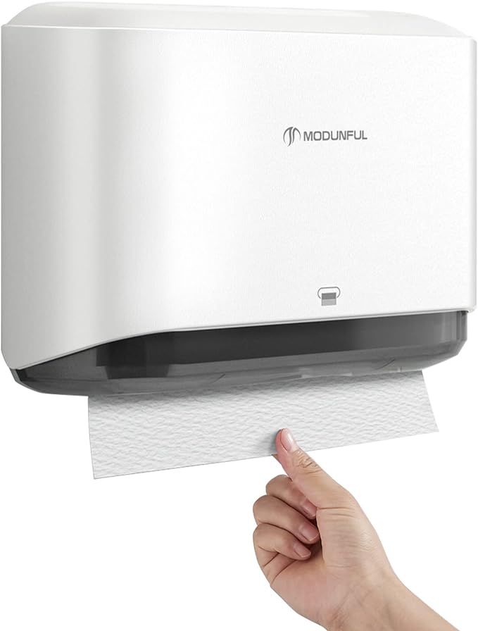 Paper Towel Dispenser Wall Mount: Adhesive Paper Towel Holder for Multifold/Trifold/Z Fold Paper Towel, Compact Hand Paper Towels Dispensers for Bathroom by modunfulbathroom