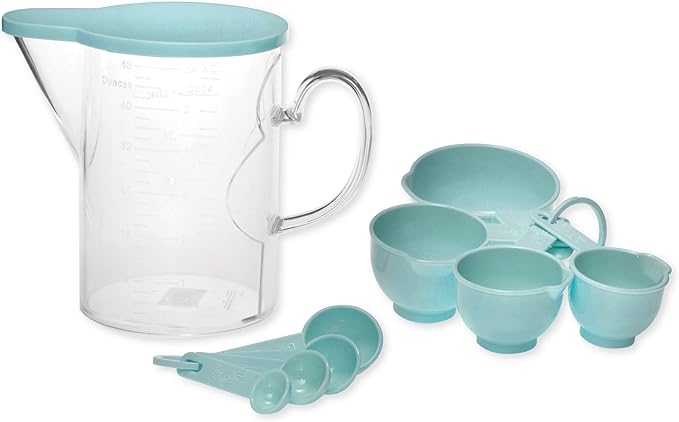 Measuring Cups and Measuring Spoons Set of 10 Pieces, Supreme Housewares Plastic Multi-Purpose Home Essentials Cooking, and Baking Tools BPA Free Dishwasher Safe for Liquid and Dry (Blue) - Image 3