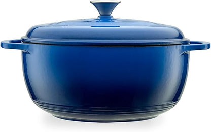 Mercer Culinary Enameled Cast Iron Round Dutch Oven, 6 qt., Navy Blue by MercerCulinary