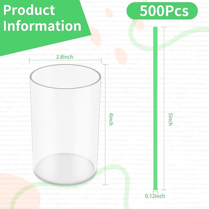 500 Pcs Neon Green Coffee Stir Sticks Set Jade Green Stir Stick Holder Acrylic Coffee Stirrers Holder Cocktail Straws Drink Stirrers for Coffee Bar Tea Party Supplies Restaurant Decor - Image 2