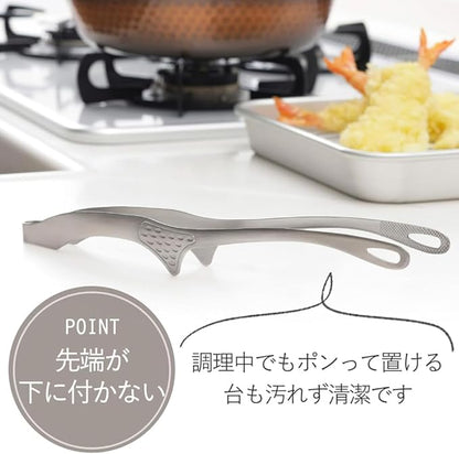 Shimomura 42497 Smart Kitchen Tongs, Large with Floating Tips, No Dirt, Made in Japan, Easy to Grab, Outdoor, Dishwasher Safe, Yakiniku, Fried Food, Total Length 10.2 inches (26 cm), Nippon Chopsticks - Image 4