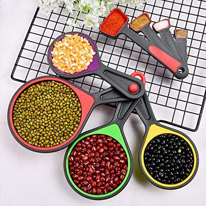 Collapsible Silicone Soft Measuring Cups and Measuring Spoons,8 pieces Portable Food Grade Silicone Cup for Liquid & Dry Measuring Baking &Utensils & Travel Measuring Cup，space saver (Pink) - Image 7