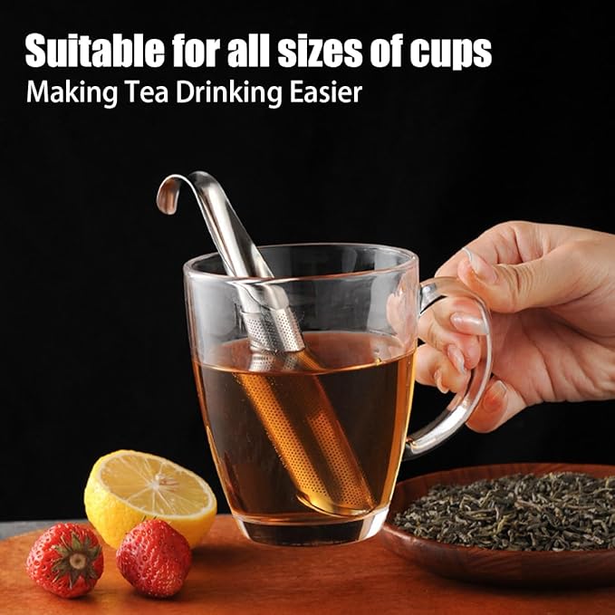 2 Pack Tea Infusers, Extra Fine Mesh Tea Strainer for Loose Tea, Stainless Steel Long Handle Tea Steeper Diffuser for Leaf Tea, Coffee, Spices, Seasonings - Image 6