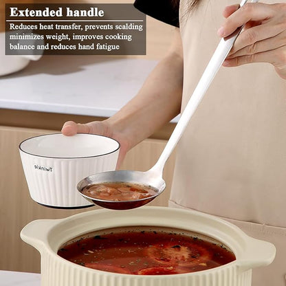 Berglander Stainless Steel Soup Ladle, 11.8" Durable Ladel Spoon for Serving or Cooking, Dishwasher Safe, Durable & Rust-Resistant Cooking Utensil - Image 6